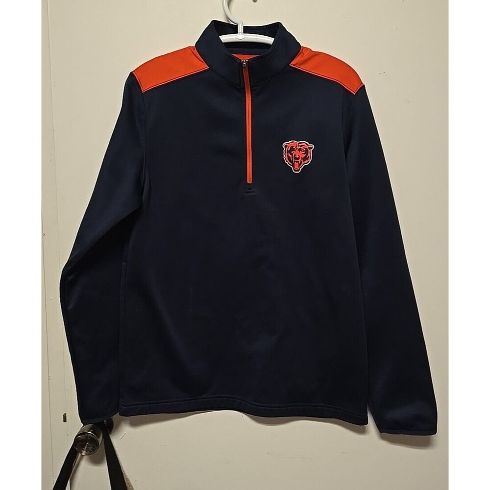 NFL Team Apparel Chicago Bears pullover shirt blue mens medium long sleeve